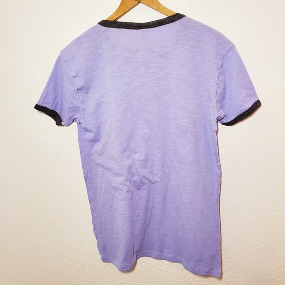 Pink |Purple  Ribbed Tee | XS - Picture 3 of 4